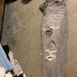 Grey ripped jeans